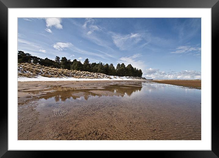 Holkham Reflections Framed Mounted Print by Paul Macro