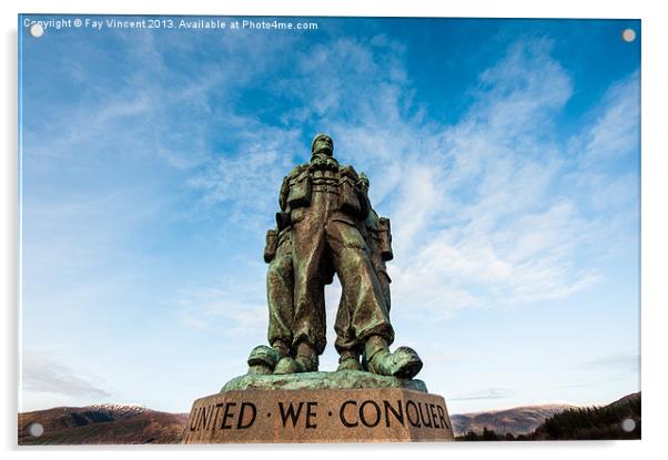 Commando Memorial Spean Bridge Acrylic by Fay Vincent