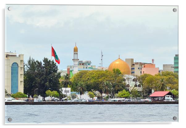 Face of Maldives Capital Acrylic by Mohamed Ibrahim