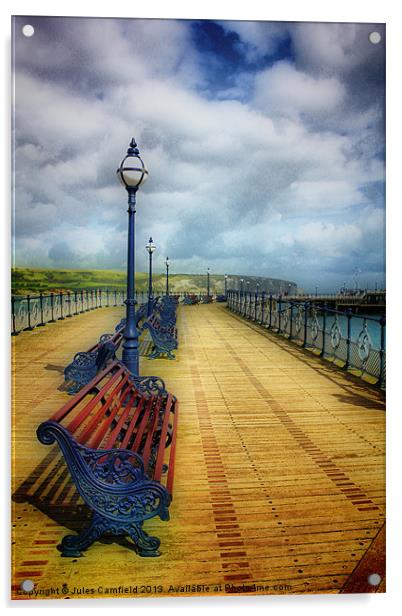 Swanage Pier Acrylic by Jules Camfield