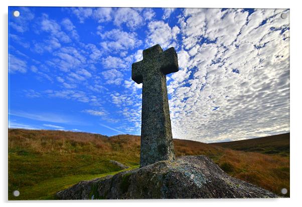Dartmoor: Hutchinsons Cross Acrylic by Rob Parsons