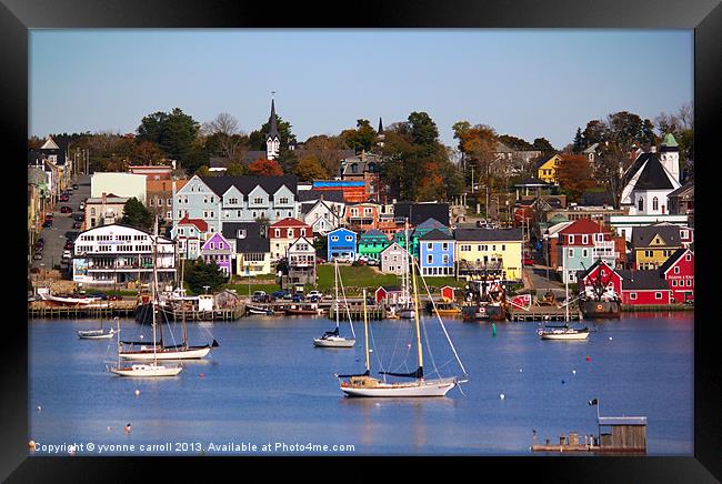 Lunenburg, Nova Scotia Framed Print by yvonne & paul carroll