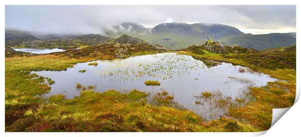 The Lake District: Tarns on Haystacks Print by Rob Parsons