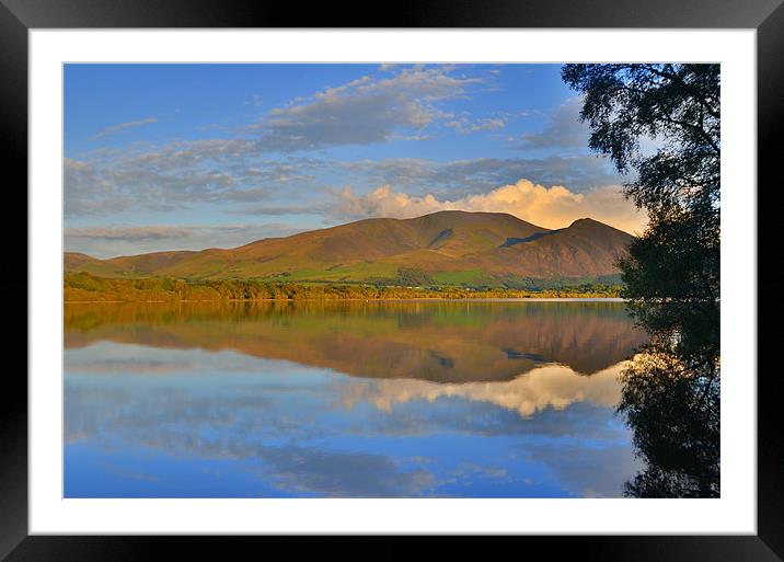 The Lake District: Skiddaw Reflections Framed Mounted Print by Rob Parsons