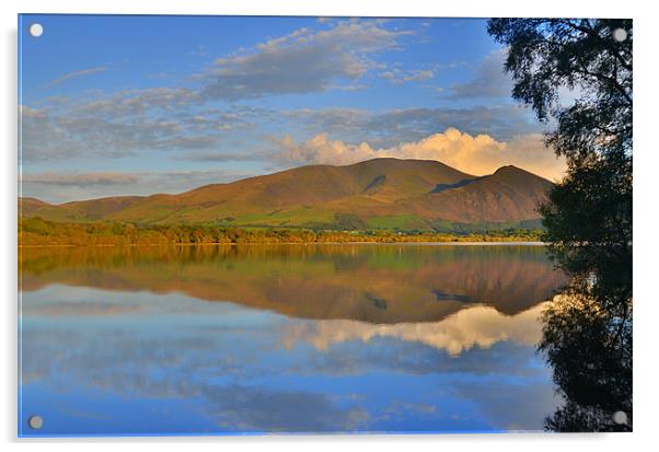 The Lake District: Skiddaw Reflections Acrylic by Rob Parsons