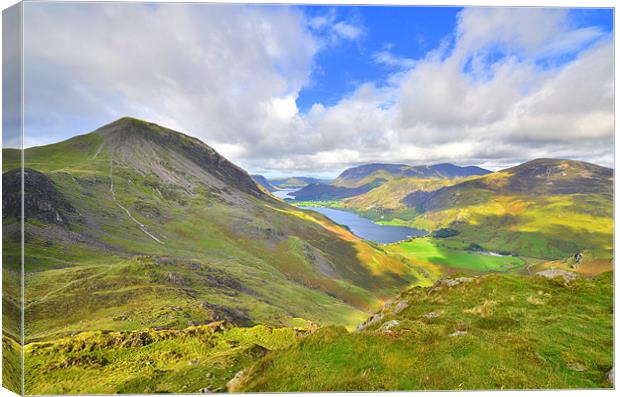 The Lake District: Views over Buttermere Canvas Print by Rob Parsons