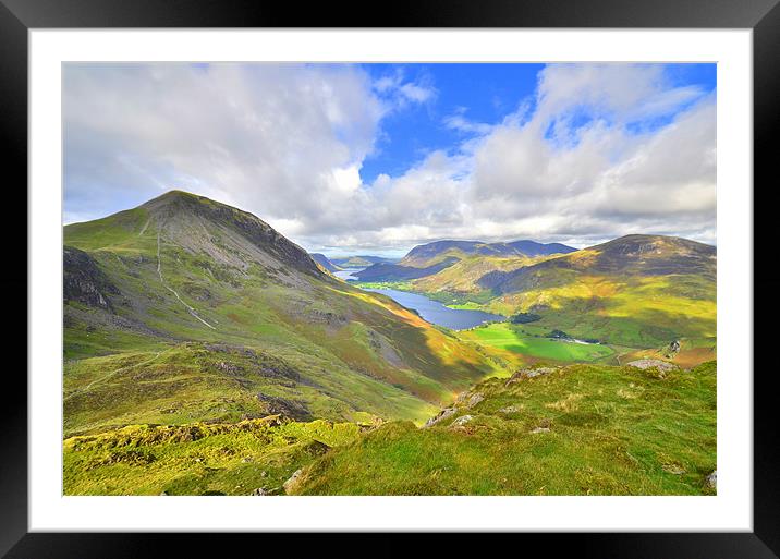 The Lake District: Views over Buttermere Framed Mounted Print by Rob Parsons