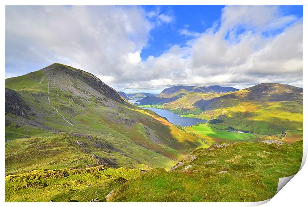 The Lake District: Views over Buttermere Print by Rob Parsons