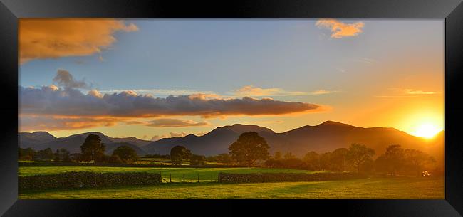 The Lake District: A glorious Sunset Framed Print by Rob Parsons
