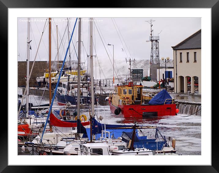 Harbour Storm Framed Mounted Print by Aileen Hay
