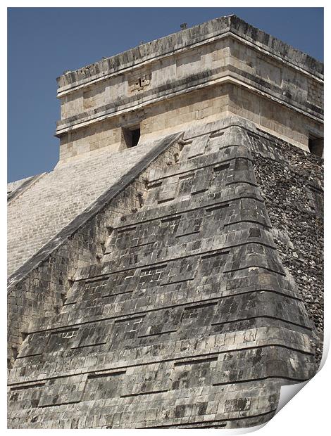 Chichen Itza Pyramid, Yucatan Print by Debbie Johnstone Bran