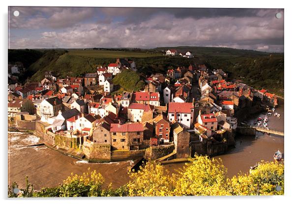 Staithes Acrylic by Dave Hudspeth Landscape Photography
