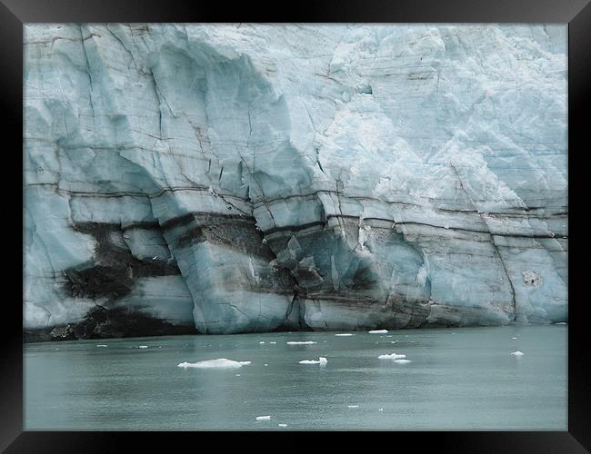 Glacier Layers  Framed Print by Angela Martin