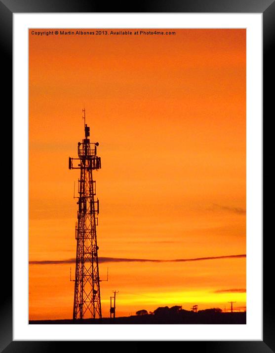 Sunset Tower Framed Mounted Print by Martin Albones