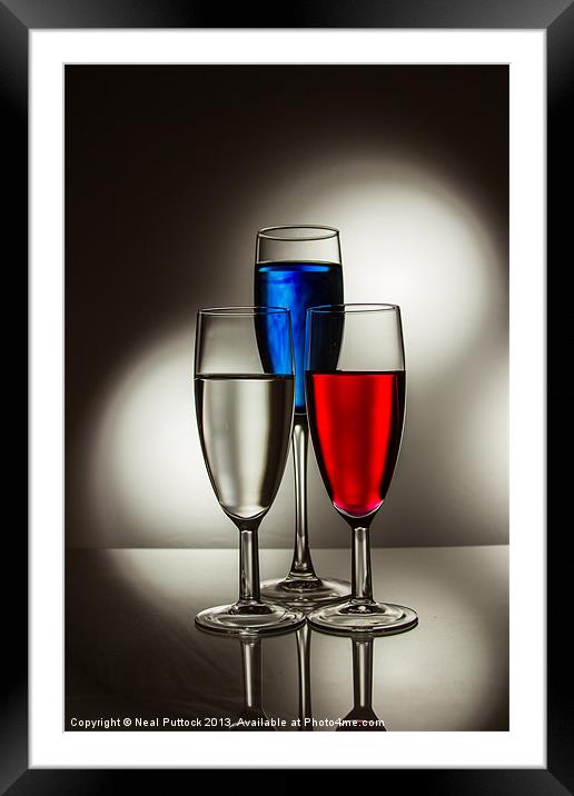 Red, White and Blue Framed Mounted Print by Neal P