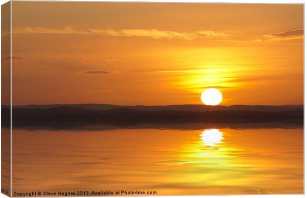 Final reflections of the day Canvas Print by Steve Hughes