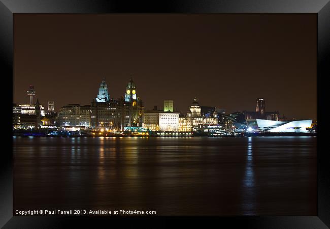 Liverpool at night Framed Print by Paul Farrell Photography