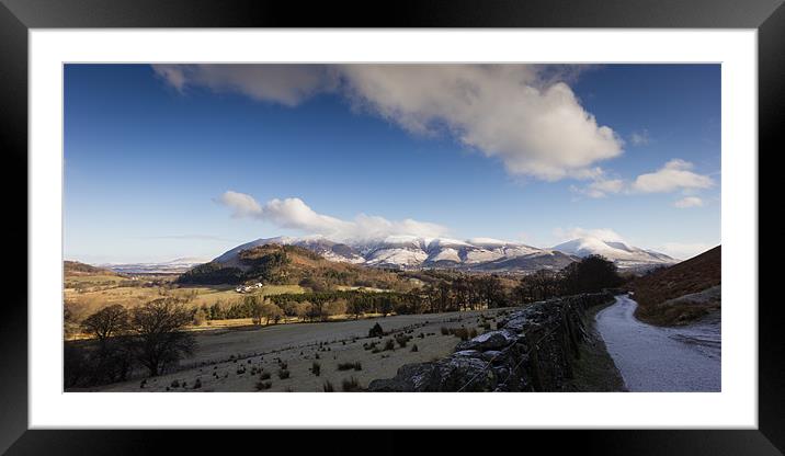 Cat Bells to Skiddaw Framed Mounted Print by Simon Wrigglesworth