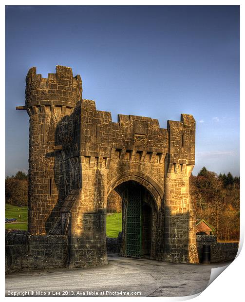 Entrance Gate @ Ashford Castle Print by Nicola Lee
