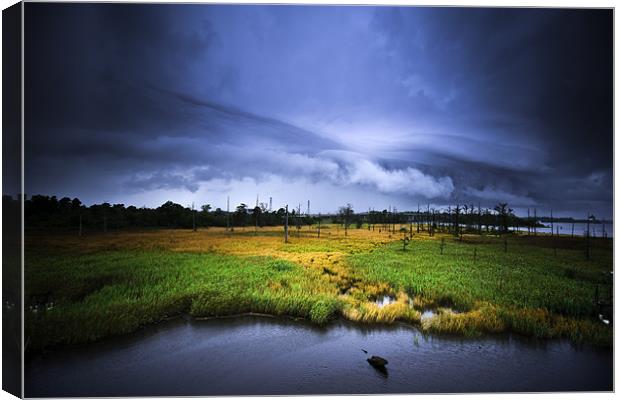 Storm over the marsh Canvas Print by Kieran Brimson