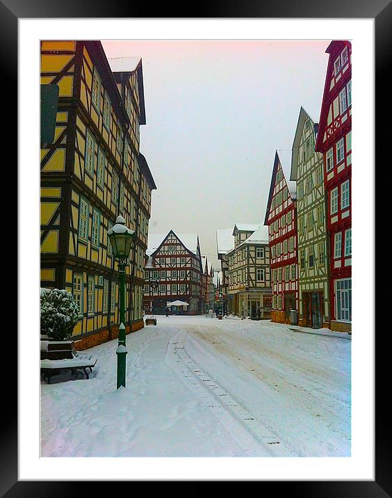 Melsungen - Germany Framed Mounted Print by Kim McDonell
