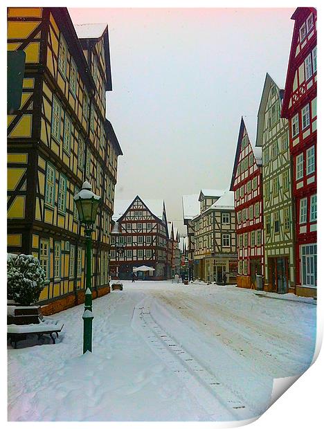 Melsungen - Germany Print by Kim McDonell