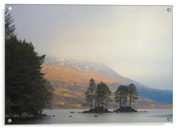 loch ossian light Acrylic by dale rys (LP)