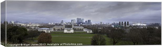 Greenwich and The City Canvas Print by Nigel Jones