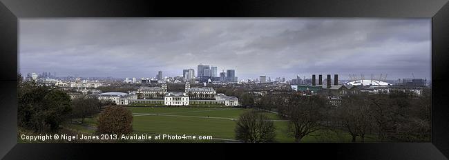Greenwich and The City Framed Print by Nigel Jones