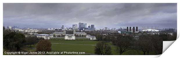 Greenwich and The City Print by Nigel Jones