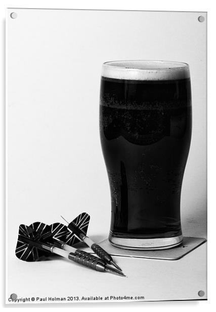 Beer & Darts Acrylic by Paul Holman Photography