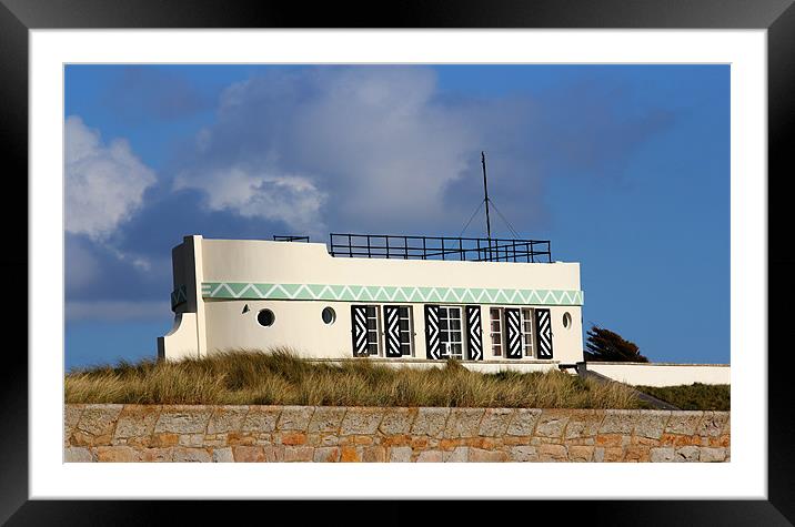 The Holiday Boathouse Framed Mounted Print by Julie Ormiston