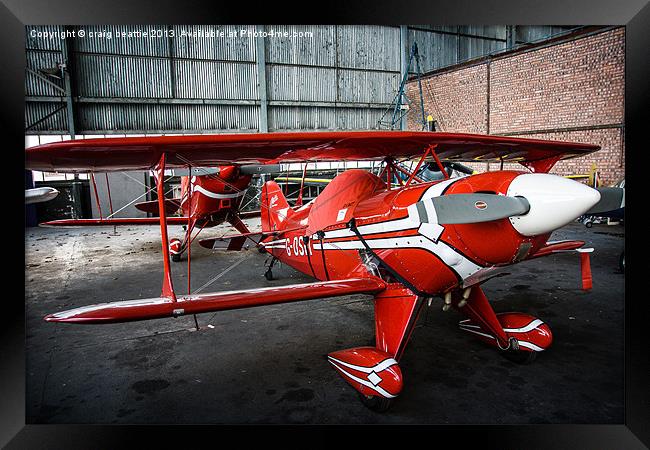 Mini Red Bi-Plane Framed Print by craig beattie