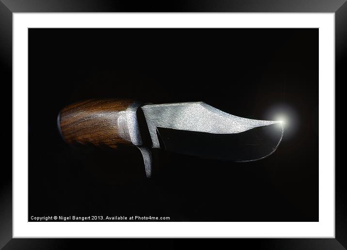 Bowie Knife Framed Mounted Print by Nigel Bangert