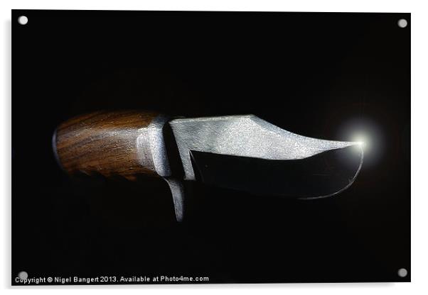 Bowie Knife Acrylic by Nigel Bangert