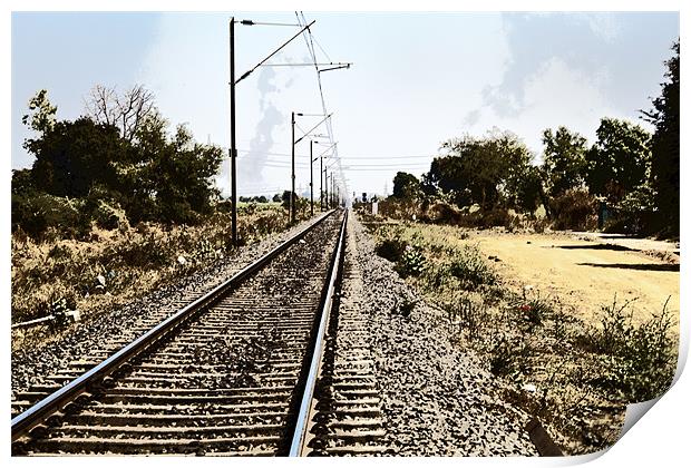 Track through Rural India Print by Arfabita  
