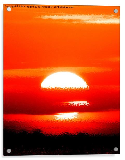 Sunrise Abstract Acrylic by Brian  Raggatt