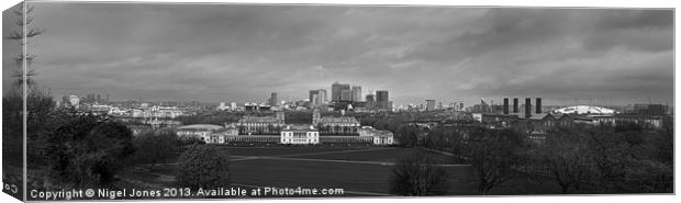 Greenwich and the City Canvas Print by Nigel Jones