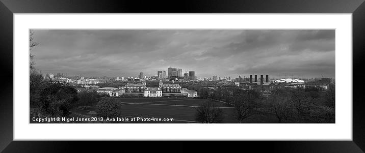 Greenwich and the City Framed Mounted Print by Nigel Jones