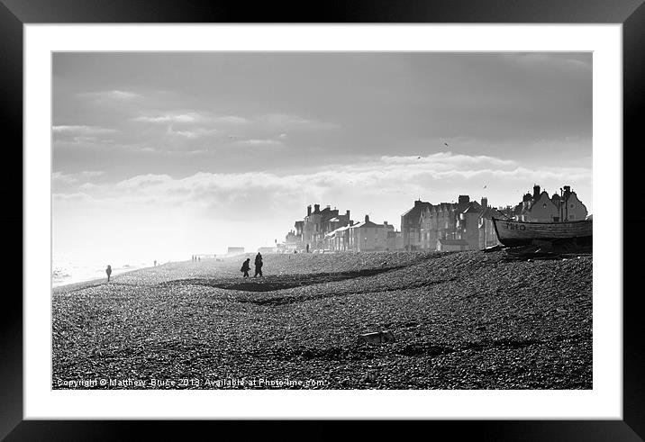 Aldeburgh beach Framed Mounted Print by Matthew Bruce