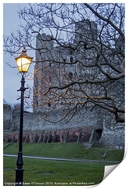 Rochester Castle Print by Dawn O'Connor