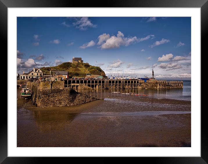 Ilfracombe Harbour and St Nicholas Chapel Framed Mounted Print by Jay Lethbridge
