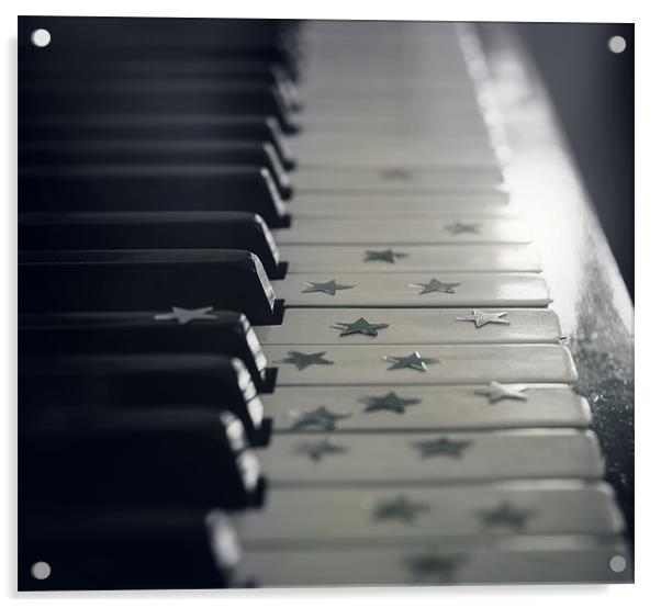 Star Piano Acrylic by James Rowland
