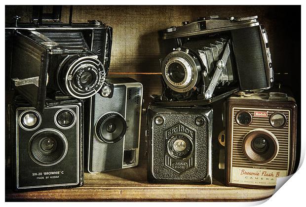Vintage Cameras Print by James Rowland