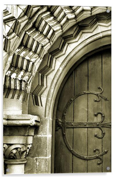 church door Acrylic by Heather Newton