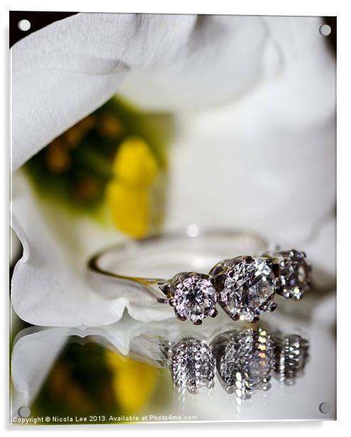 Wedding Ring Acrylic by Nicola Lee