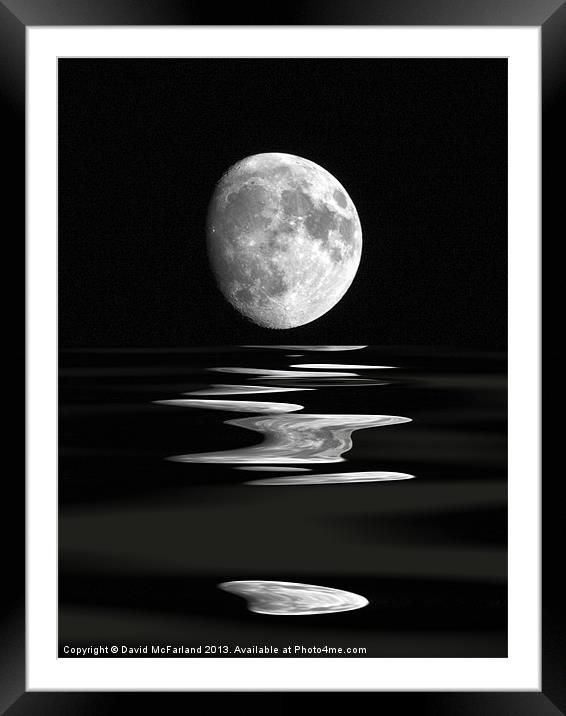 Lunar water Framed Mounted Print by David McFarland