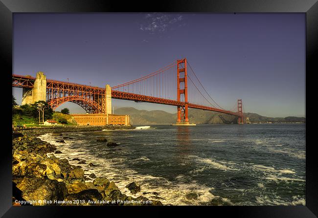 The Golden Gate Bridge Framed Print by Rob Hawkins
