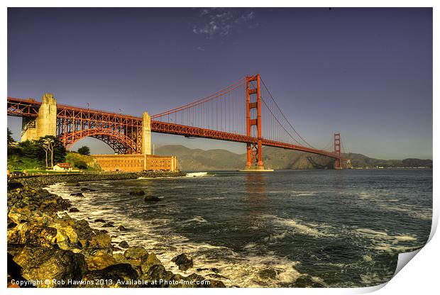 The Golden Gate Bridge Print by Rob Hawkins