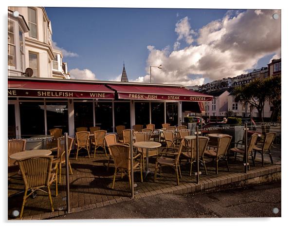 Ilfracombe cafe and restaurant Acrylic by Jay Lethbridge